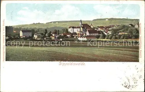 Dippoldiswalde Osterzgebirge Ortsansicht mit Kirche Kat. Dippoldiswalde