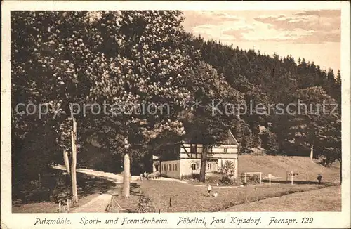 Kipsdorf Putzmuehle Sport und Fremdenheim Poebeltal Kat. Altenberg