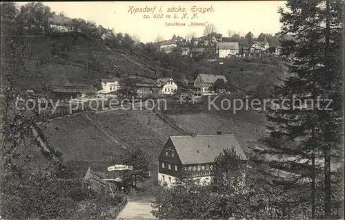 Kipsdorf Teilansicht mit Landhaus Boehme Kat. Altenberg