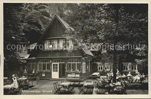 Uttewalder Grund Gaststaette Gartenrestaurant Kat. Wehlen
