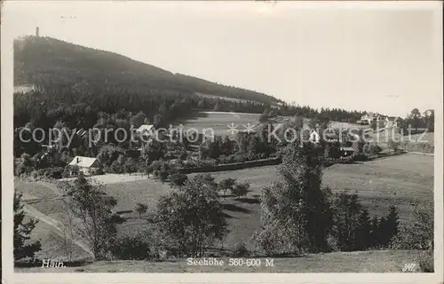 Hain Oybin Teilansicht mit Hochwald Aussichtsturm Kat. Kurort Oybin