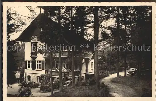 Waldbaerenburg Fremdenheim Sonnenhoehe Kat. Altenberg