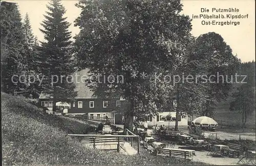 Kipsdorf Gaststaette Putzmuehle im Poebeltal Kat. Altenberg