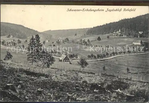 Rehefeld Zaunhaus Panorama mit Schwester Erholungsheim Jagdschloss Kat. Altenberg