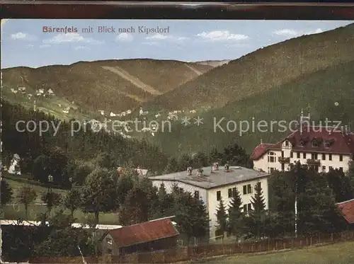 Baerenfels Erzgebirge mit Blick nach Kipsdorf Kat. Altenberg