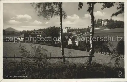 Hain Oybin mit Blick zum Johannisstein Zittauer Gebirge Kat. Kurort Oybin