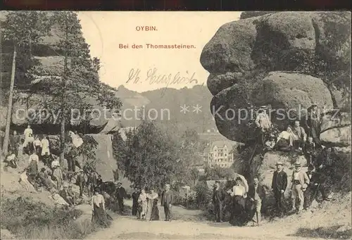 Oybin Bei den Thomassteinen Felsen Zittauer Gebirge Kat. Kurort Oybin