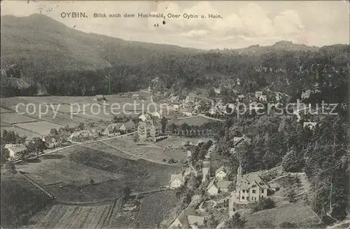 Oybin Blick nach dem Hochwald Oberoybin und Hain Kat. Kurort Oybin