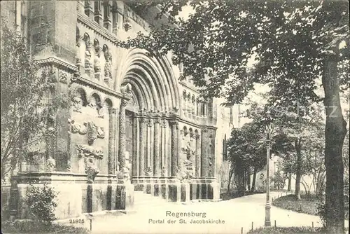 Regensburg Portal der St Jacobskirche / Regensburg /Regensburg LKR