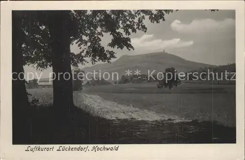Lueckendorf Blick zum Hochwald Zittauer Gebirge Kat. Kurort Oybin