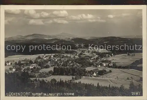 Lueckendorf Panorama Luftkurort Lausitzer Gebirge Kat. Kurort Oybin