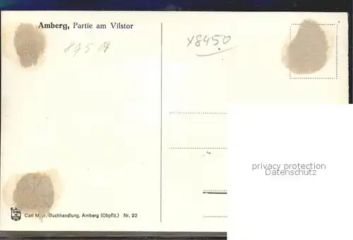 Amberg Oberpfalz Partie am Vilstor Turm Kat. Amberg