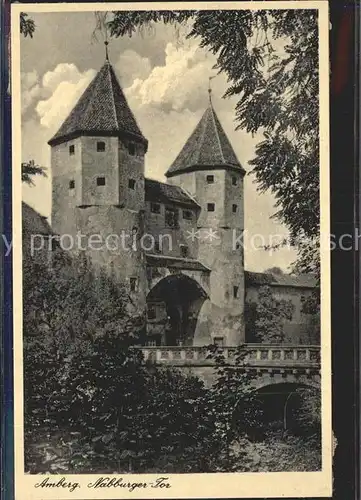 Amberg Oberpfalz Nabburger Tor Stadtmauer Kat. Amberg