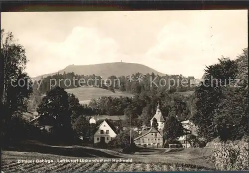 Lueckendorf Teilansicht Luftkurort mit Blick zum Hochwald Zittauer Gebirge Kat. Kurort Oybin