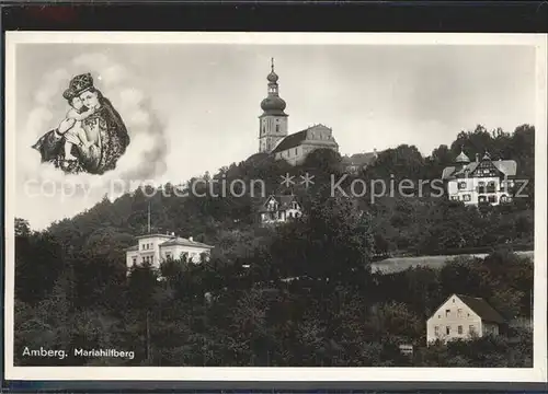 Amberg Oberpfalz Mariahilfberg Wallfahrtskirche Gnadenbild Kat. Amberg