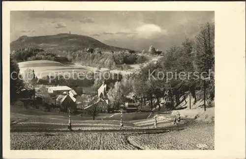 Lueckendorf Winterpanorama Luftkurort Hochwald Zittauer Gebirge Kat. Kurort Oybin