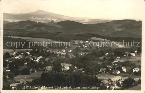 Lueckendorf Panorama Hoehenluftkurort Lausitzer Gebirge Kat. Kurort Oybin