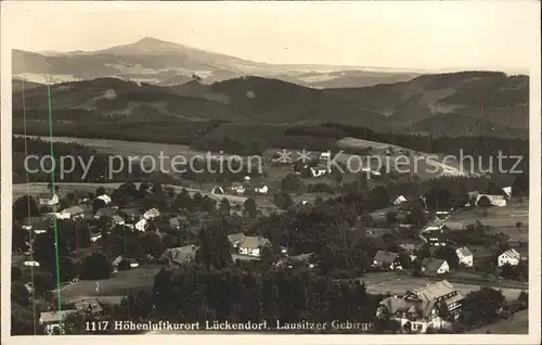 Lueckendorf Panorama Hoehenluftkurort Lausitzer Gebirge Kat. Kurort Oybin