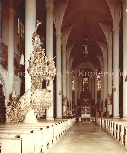 Straubing St Jakob Kirche Kanzel Altar Kat. Straubing