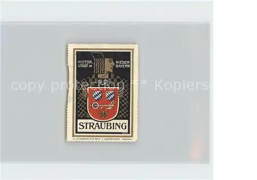 Straubing Wappen Marke Kat. Straubing