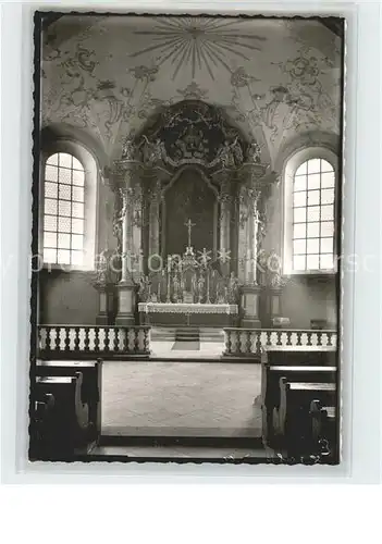 Walderbach Inneres der Kirche Altar Kat. Walderbach