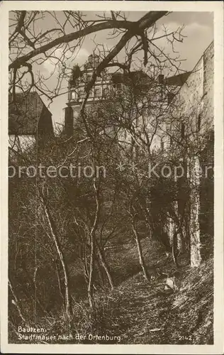 Bautzen Stadtmauer Ortenburg Kat. Bautzen