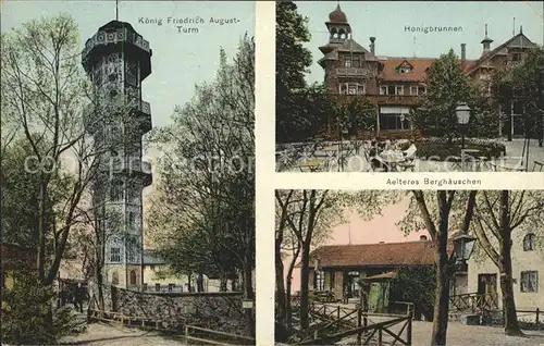 Loebau Sachsen Loebauer Berg Honigbrunnen Berghaeuschen Turm Kat. Loebau