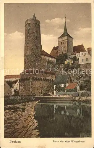 Bautzen Turm der alten Wasserkunst Kat. Bautzen
