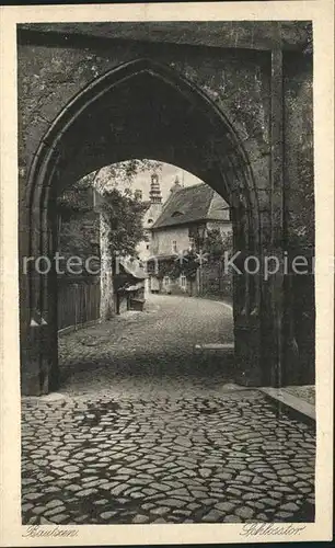 Bautzen Schlosstor Serie Saechsische Heimatschutz Postkarten Kupfertiefdruck Kat. Bautzen