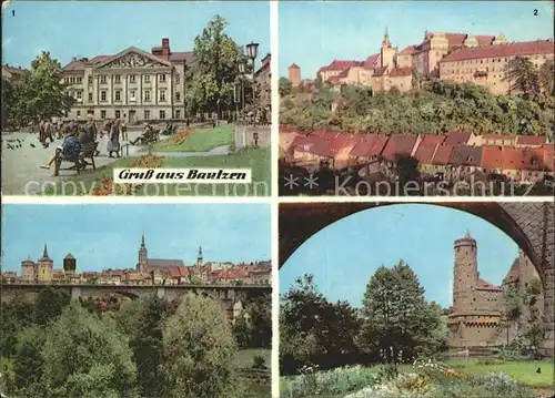 Bautzen Stadttheater Schloss Ortenburg Friedensbruecke Alte Wasserkunst Kat. Bautzen