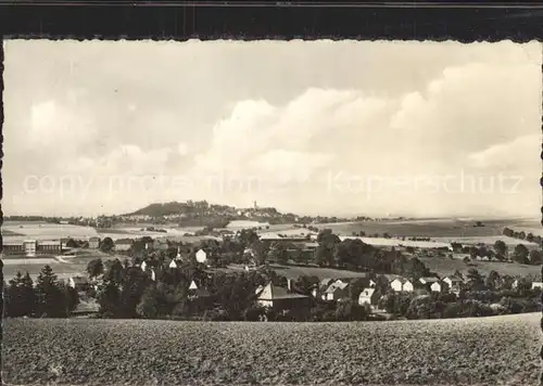 Hohenfichte Panorama Blick nach Augustusburg Kat. Leubsdorf Sachsen