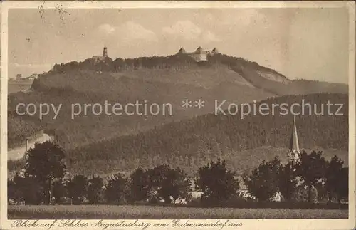 Augustusburg Blick zum Schloss von Erdmannsdorf Kat. Augustusburg