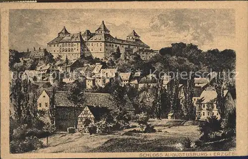 Augustusburg Altstadt mit Schloss Kat. Augustusburg