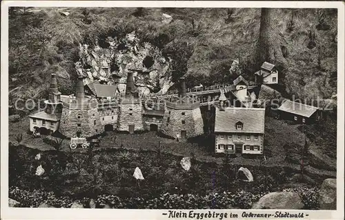 Oederan Klein Erzgebirge Miniaturpark im Stadtwald Kat. Oederan