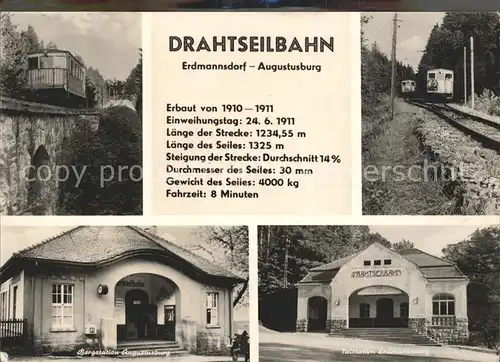 Augustusburg Drahtseilbahn Bahnhof Bergstation Kat. Augustusburg