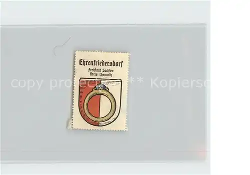 Ehrenfriedersdorf Erzgebirge Wappen Marke Kat. Ehrenfriedersdorf