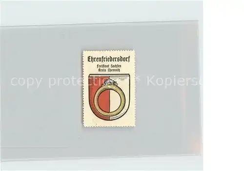 Ehrenfriedersdorf Erzgebirge Wappen Marke Kat. Ehrenfriedersdorf