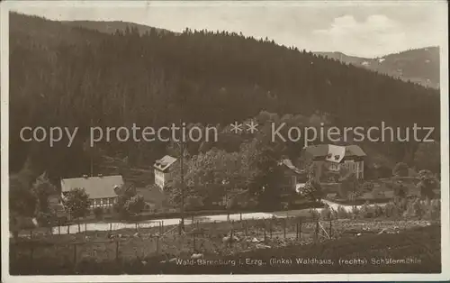 Waldbaerenburg Waldhaus und Schaefermuehle Kat. Altenberg