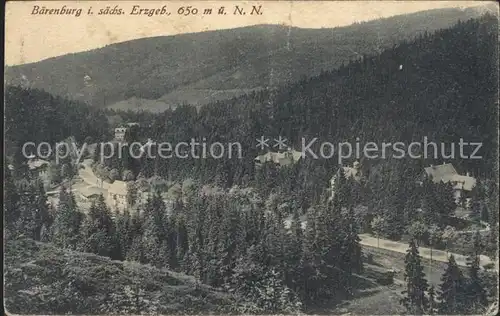 Baerenburg Sachsen Blick ins Tal Kat. Altenberg