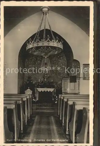 Baerenburg Sachsen Inneres der Waldkapelle Kat. Altenberg