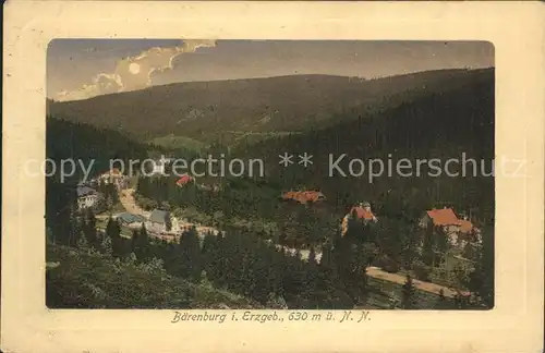 Baerenburg Sachsen Panorama Kat. Altenberg