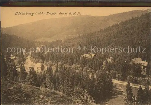 Baerenburg Sachsen Blick ins Tal Kat. Altenberg