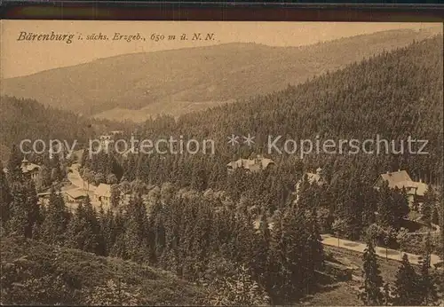 Baerenburg Sachsen Blick ins Tal Kat. Altenberg