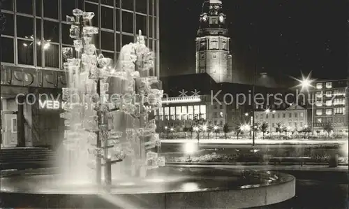 Dresden Glasbrunnen Pirnaischen Platz Rathaus Kat. Dresden Elbe