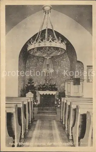 Baerenburg Sachsen Inneres der Waldkapelle Kat. Altenberg