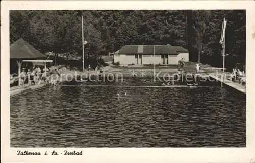 Falkenau Sachsen Freibad Kat. Falkenau Sachsen