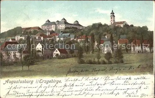 Augustusburg Stadtansicht Kat. Augustusburg