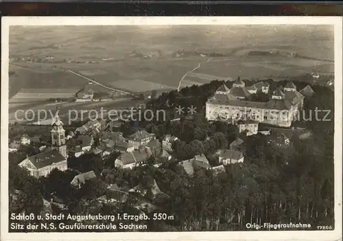 Augustusburg Schloss Fliegeraufnahme Kat. Augustusburg