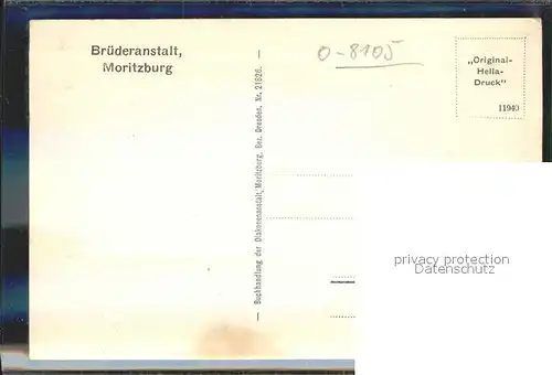 Moritzburg Sachsen Bruederanstalt Knabenhof mit Kapelle und Schulhof Kat. Moritzburg Dresden