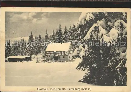 Baerenburg Sachsen Gasthaus Riedelmuehle Kat. Altenberg